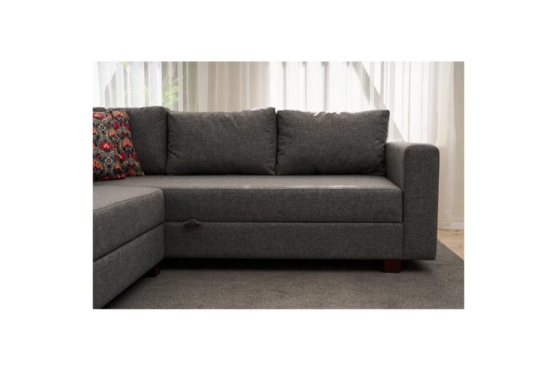 Sufian Soffa med Sjeselong 4-sits - Grafittgrå - Møbler - Sofaer - Sovesofaer