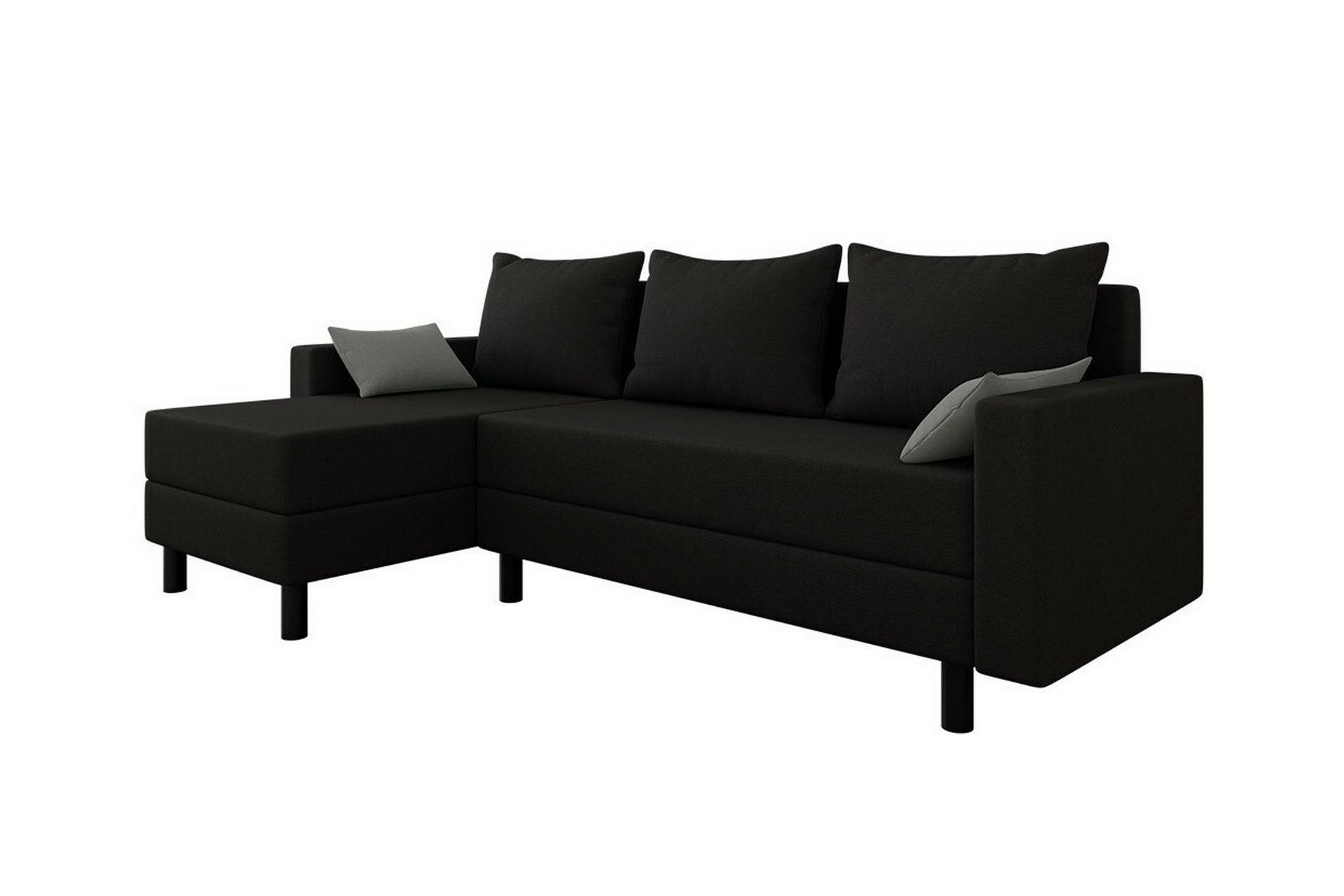 Summerhill 3-seters Hjørnesovesofa - Svart - Møbler - Sofaer - Sovesofaer