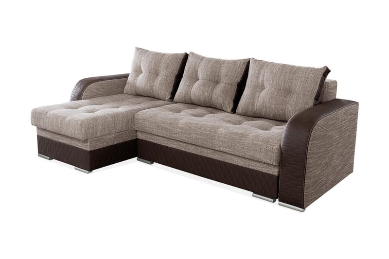 Sydney Hjørnesofa - Beige/Brun - Sovesofaer - Sovesofa divan