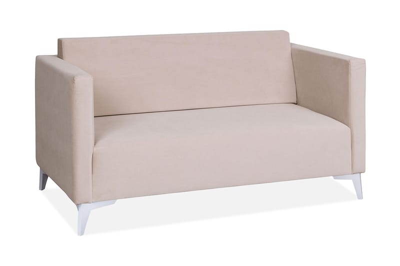 Szafir 2-seter Sofa 82x136 cm - Hvit - Sovesofaer - 2 seters sovesofa - Fløyel sofaer