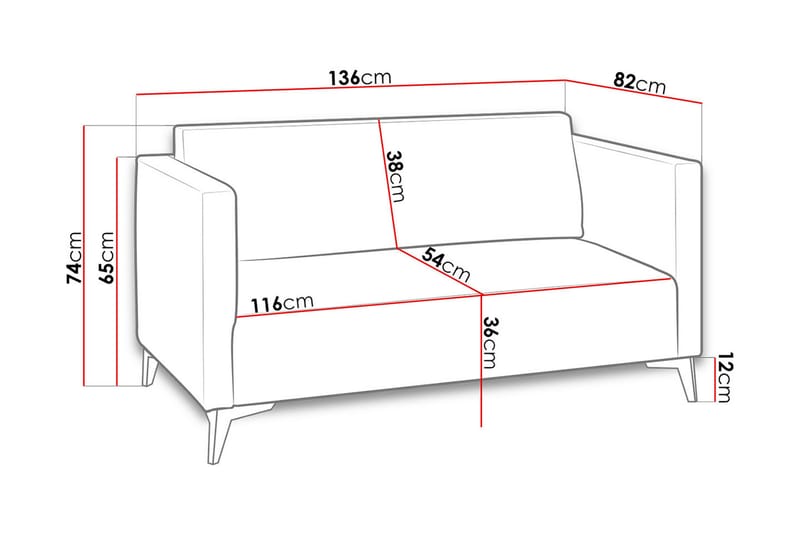 Szafir 2-seter Sofa 82x136 cm - Tre/Natur - Møbler - Sofaer - Sovesofaer