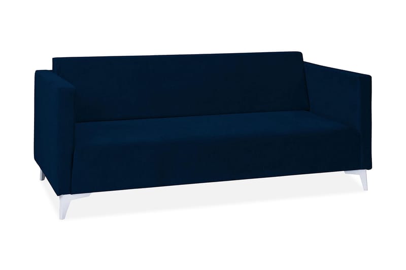 Szafir 3-seter Sofa 82x176 cm - Hvit - Sovesofaer - 3 seters sovesofa - Fløyel sofaer