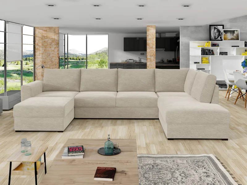 Taberk 5-seters U-sofa med Divan Venstre - Møbler - Sofaer - Sovesofaer