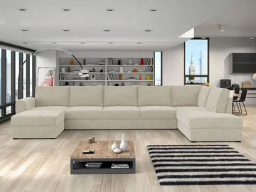 Taberk Large 6-seters U-sofa med Divan Venstre - Møbler - Sofaer - Sovesofaer