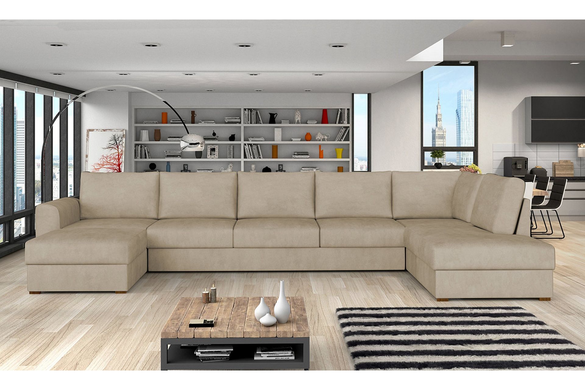 Taberk Sovesofa m. Divan og Sjeselong - Møbler - Sofaer - Sovesofaer