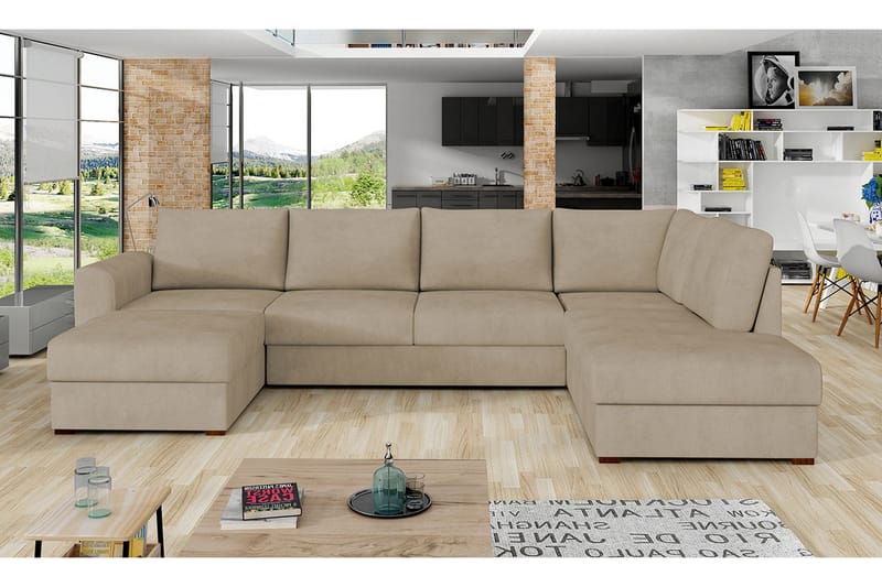 Taberk Sovesofa m. Divan og Sjeselong - Møbler - Sofaer - Sovesofaer