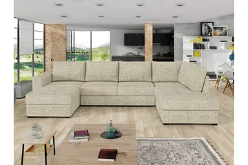 Taberk Sovesofa med Divan och Schäslong 4-sits - Beige - Møbler - Sofaer - Sovesofaer
