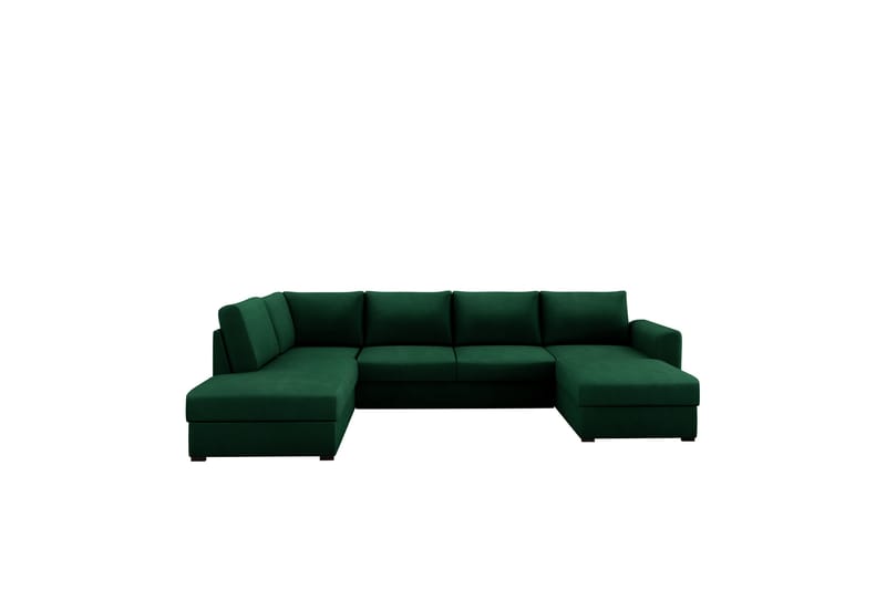 Taberk Sovesofa med Divan och Schäslong 4-sits - Grønn - Møbler - Sofaer - Sovesofaer