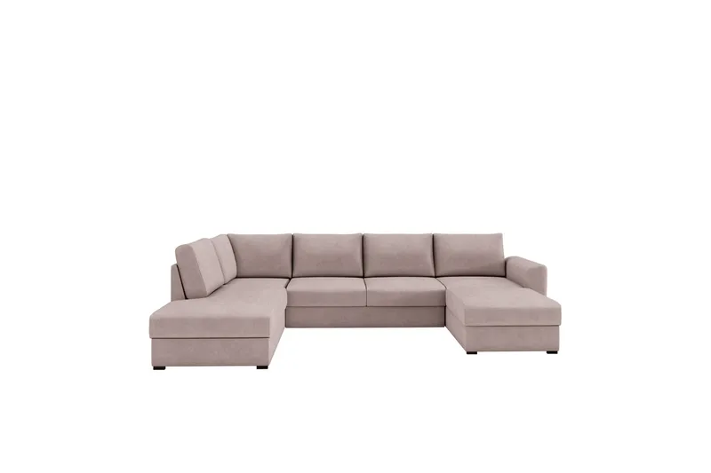 Taberk Sovesofa med Divan och Schäslong 4-sits - Rosa - Møbler - Sofaer - Sovesofaer