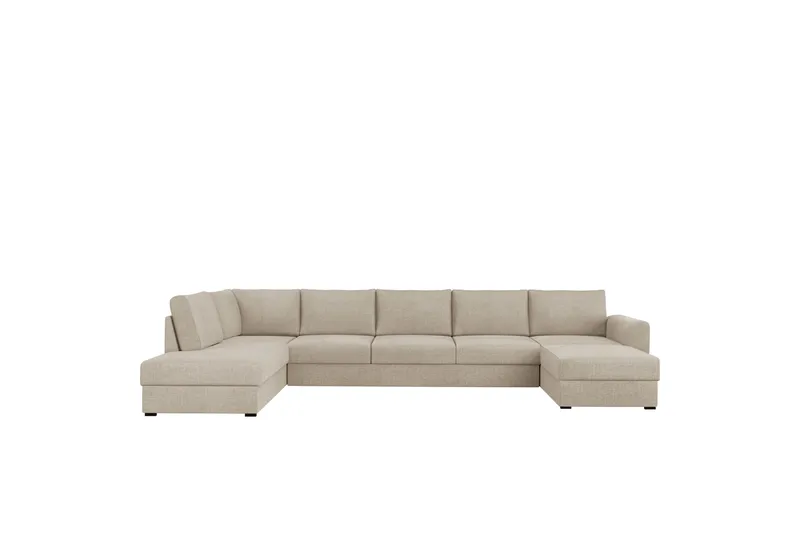Taberk Sovesofa med Divan och Schäslong 5-sits - Beige - Møbler - Sofaer - Sovesofaer