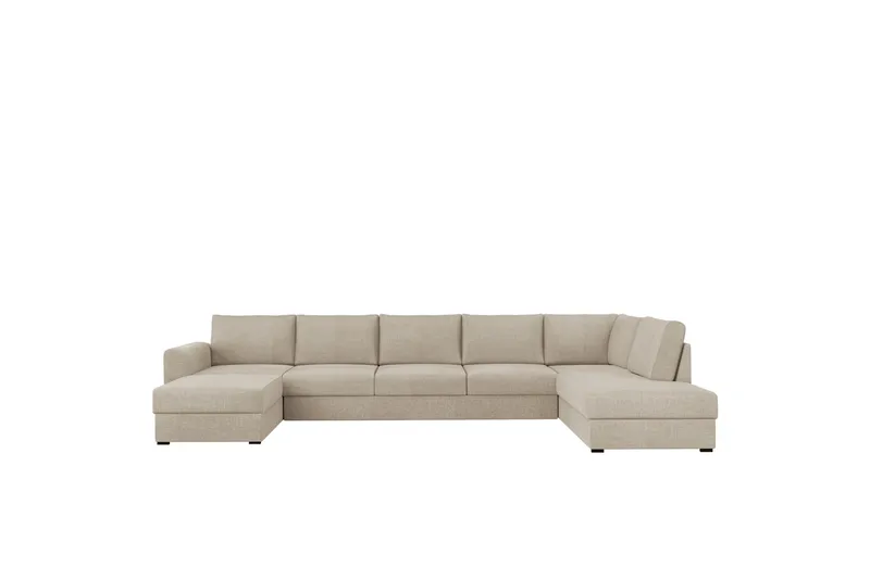 Taberk Sovesofa med Divan och Schäslong 5-sits, Beige