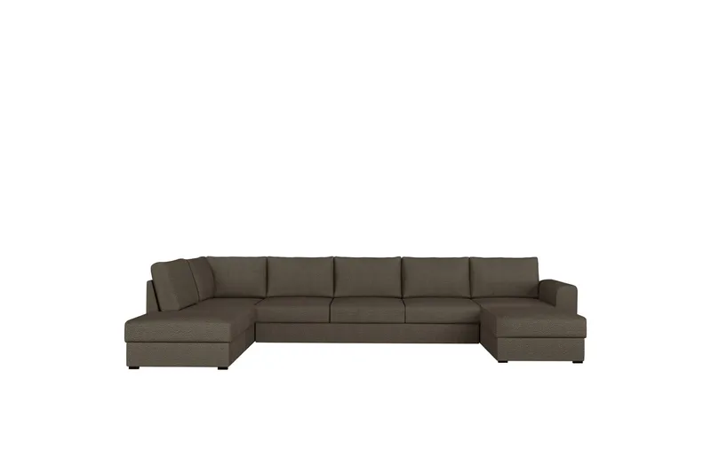 Taberk Sovesofa med Divan och Schäslong 5-sits - Brun - Møbler - Sofaer - Sovesofaer