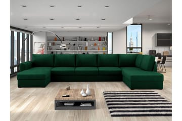 Taberk Sovesofa med Divan och Schäslong 5-sits - Grønn - Møbler - Sofaer - Sovesofaer
