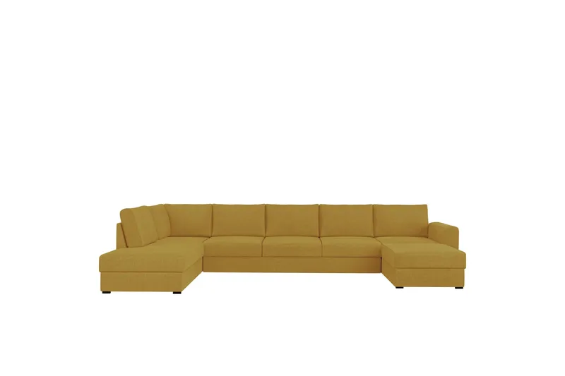 Taberk Sovesofa med Divan och Schäslong 5-sits, Gul