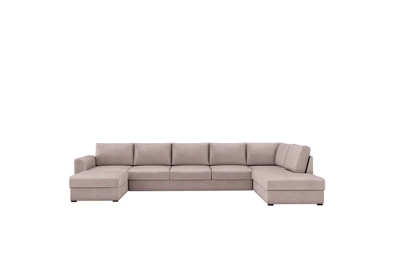 Taberk Sovesofa med Divan och Schäslong 5-sits - Rosa - Møbler - Sofaer - Sovesofaer