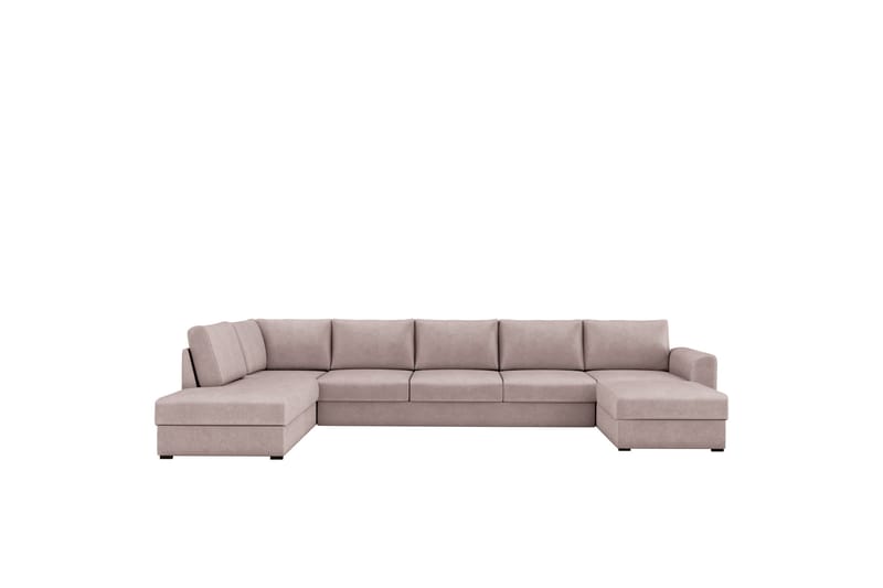 Taberk Sovesofa med Divan och Schäslong 5-sits - Rosa - Møbler - Sofaer - Sovesofaer