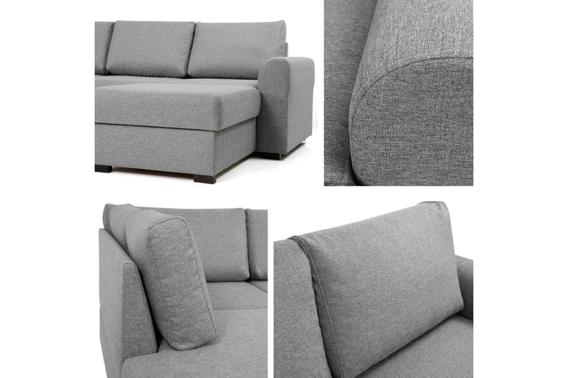 Taberk Sovesofa med Sjeselong og Dobbel Sjeselong 4-seter i Bouclé - Grønn - Møbler - Sofaer - Sovesofaer