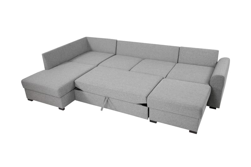 Taberk Sovesofa med Sjeselong og Dobbel Sjeselong 4-seter i Bouclé - Grønn - Møbler - Sofaer - Sovesofaer
