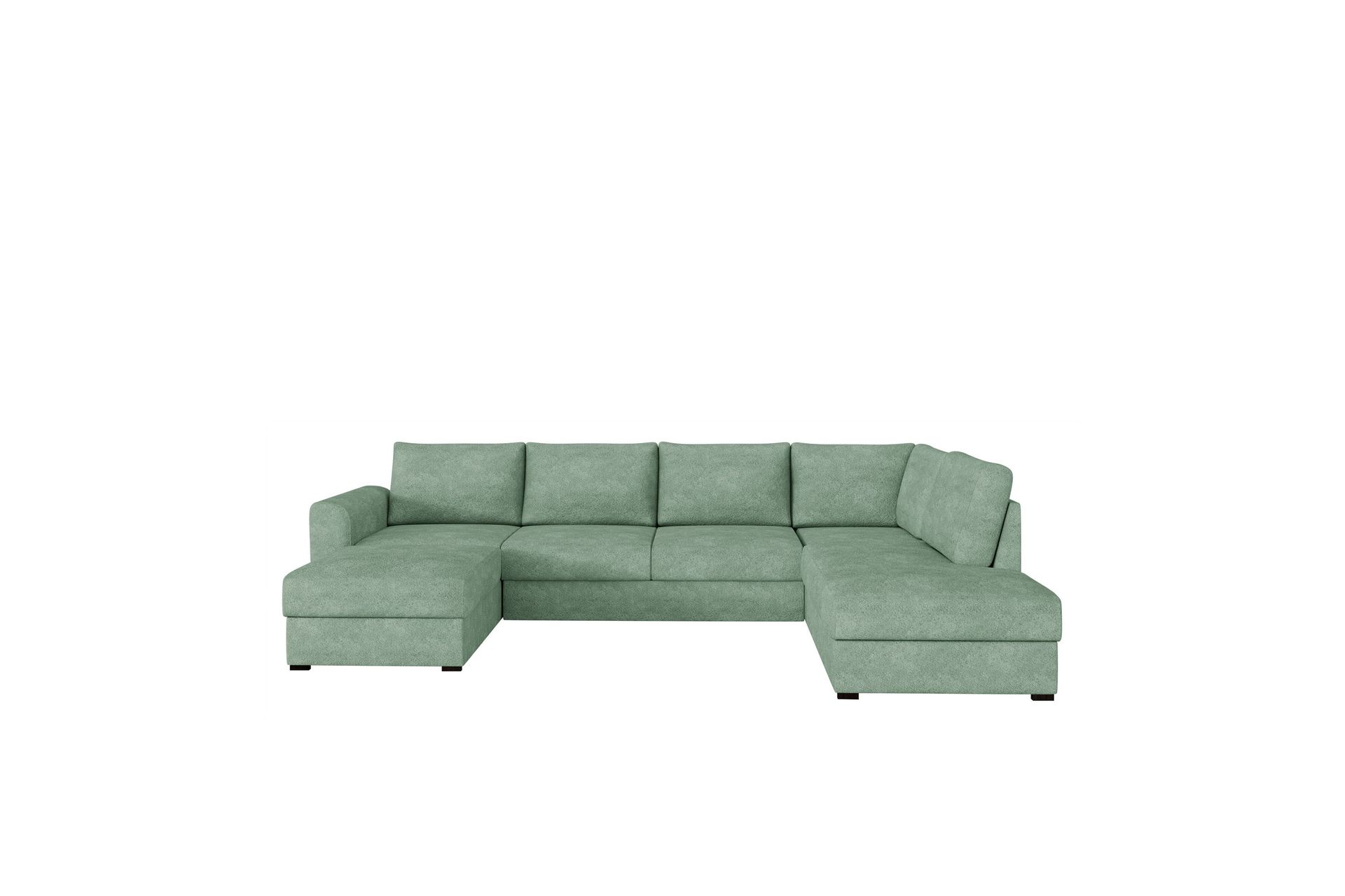 Taberk Sovesofa med Sjeselong og Dobbel Sjeselong 4-seter i Bouclé - Gr�ønn - Møbler - Sofaer - Sovesofaer