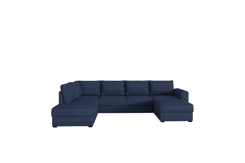 Taberk Sovesofa med Sjeselong og Dobbel Sjeselong 4-seter i Chenille - Blå - Møbler - Sofaer - Sovesofaer