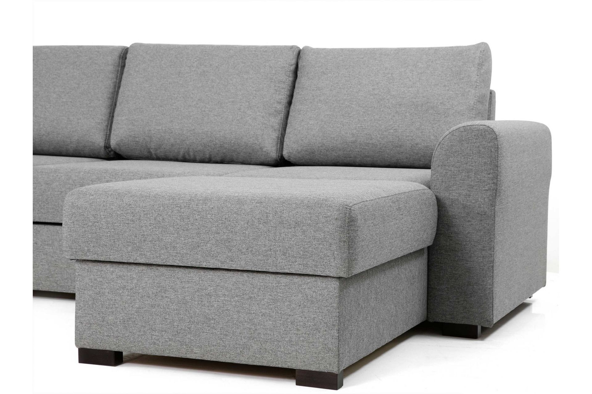 Taberk Sovesofa med Sjeselong og Dobbel Sjeselong 4-seter i Chenille - Oransje - Møbler - Sofaer - Sovesofaer