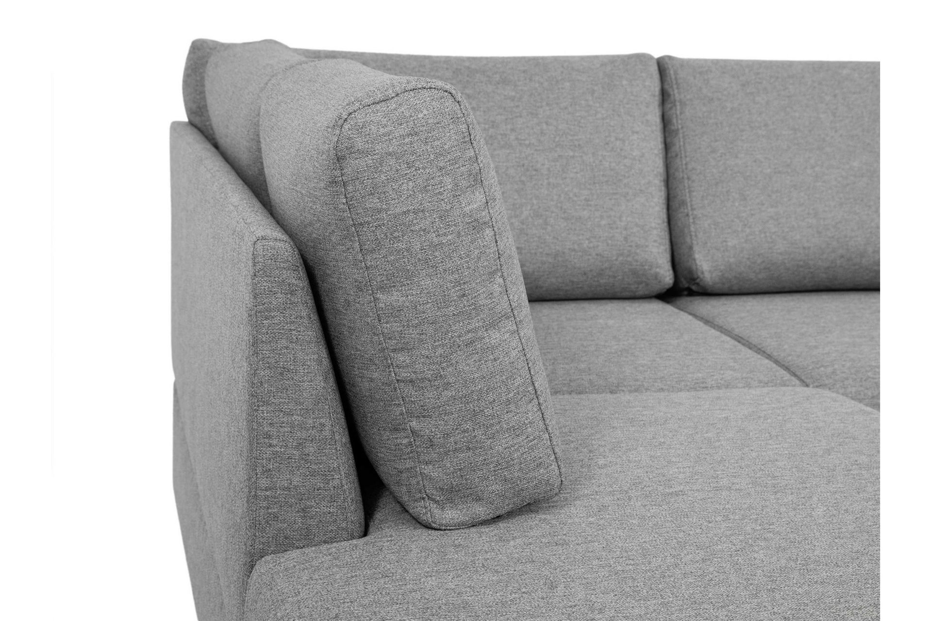 Taberk Sovesofa med Sjeselong og Dobbel Sjeselong 4-seter i Chenille - Oransje - Møbler - Sofaer - Sovesofaer
