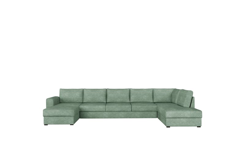 Taberk Sovesofa med Sjeselong og Dobbel Sjeselong 5-seter i Bouclé, Grønn