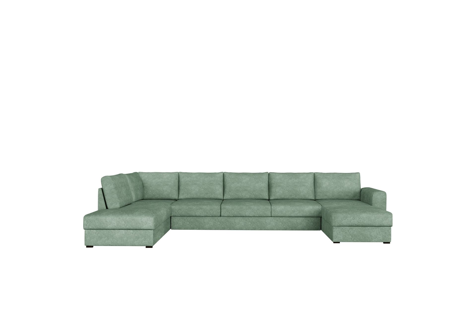 Taberk Sovesofa med Sjeselong og Dobbel Sjeselong 5-seter i Bouclé - Gr�ønn - Møbler - Sofaer - Sovesofaer
