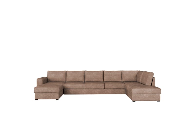 Taberk Sovesofa med Sjeselong og Dobbel Sjeselong 5-seter i Bouclé - Rosa - Møbler - Sofaer - Sovesofaer