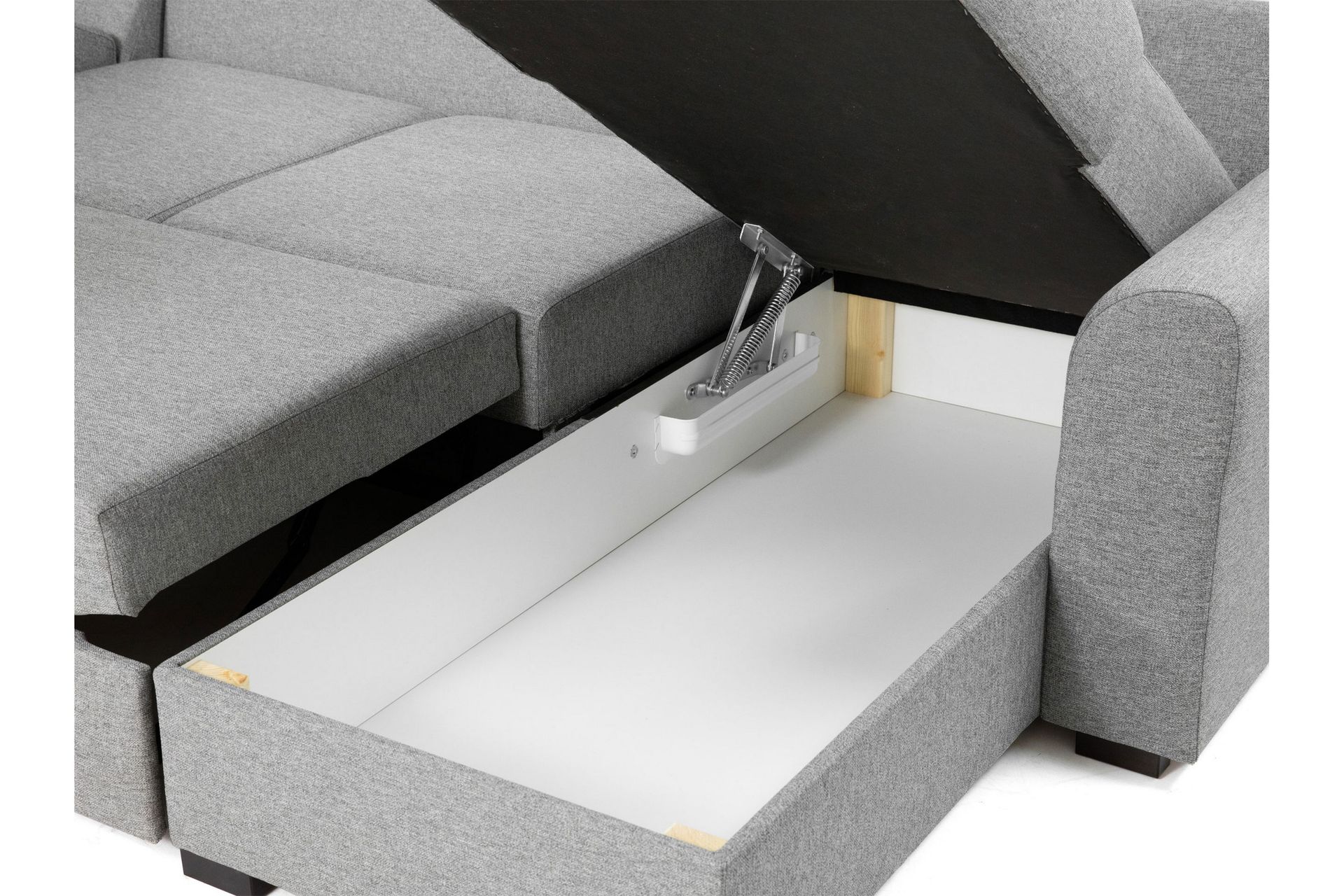 Taberk Sovesofa med Sjeselong og Dobbel Sjeselong 5-seter i Chenille - Blå - Møbler - Sofaer - Sovesofaer