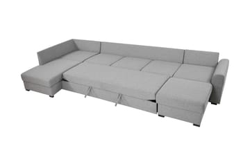 Taberk Sovesofa med Sjeselong og Dobbel Sjeselong 5-seter i Chenille - Blå - Møbler - Sofaer - Sovesofaer