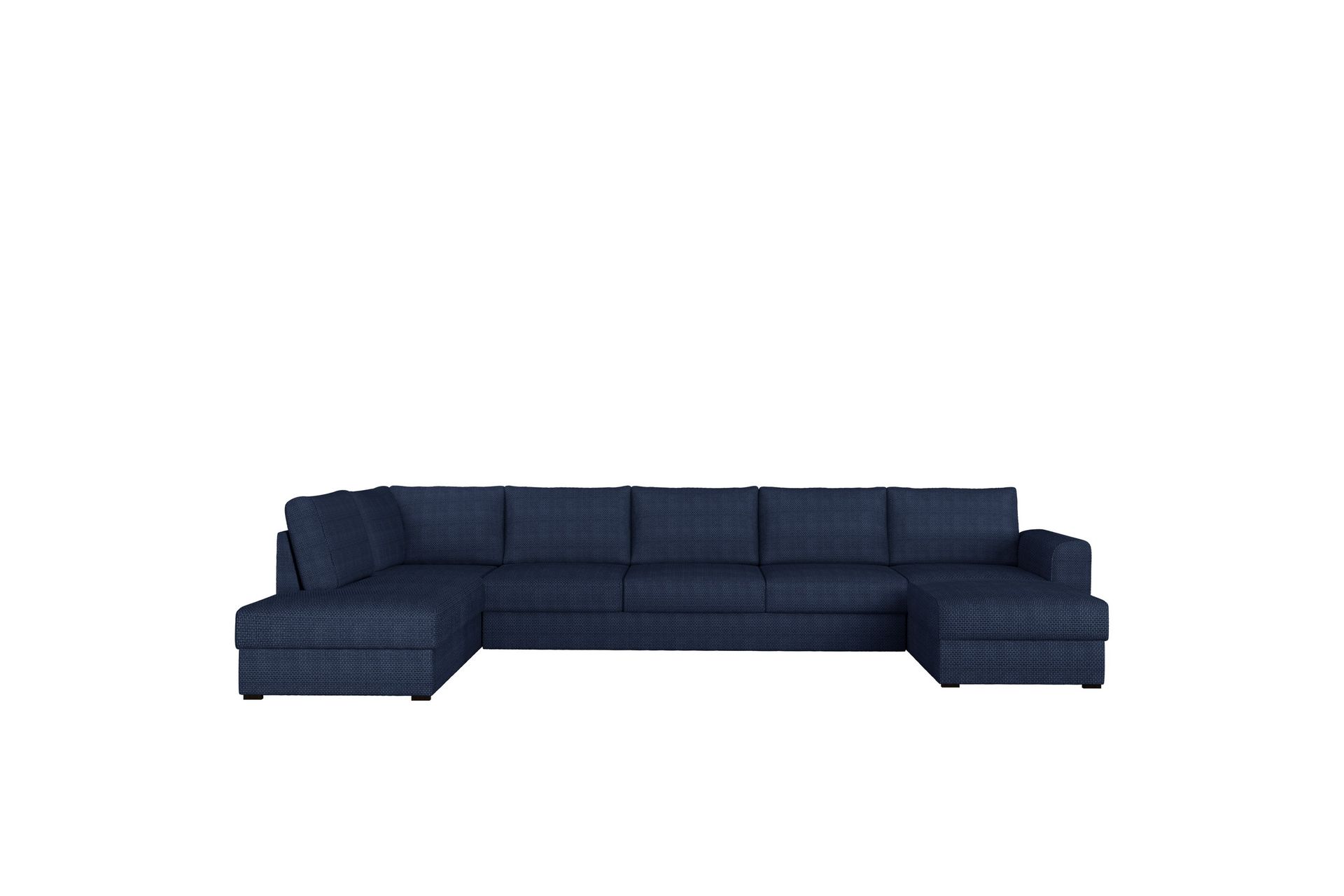 Taberk Sovesofa med Sjeselong og Dobbel Sjeselong 5-seter i Chenille - Blå - Møbler - Sofaer - Sovesofaer