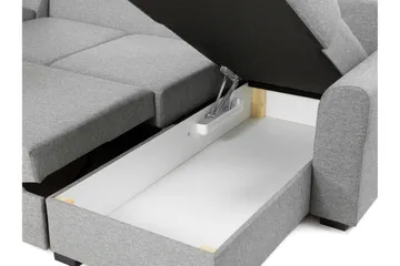 Taberk Sovesofa med Sjeselong og Dobbel Sjeselong 5-seter i Chenille - Grønn - Møbler - Sofaer - Sovesofaer