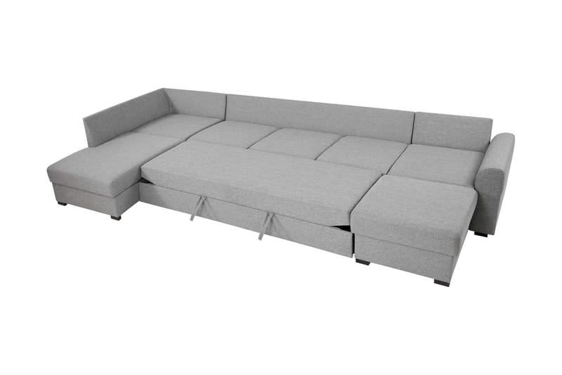 Taberk Sovesofa med Sjeselong og Dobbel Sjeselong 5-seter i Chenille - Grønn - Møbler - Sofaer - Sovesofaer