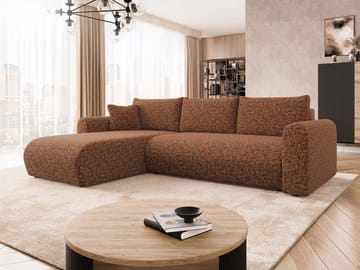 Tacon 3-seters sovesofa med divan - brun - Møbler - Sofaer - Sovesofaer