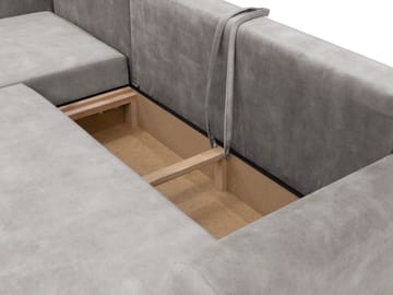 Tacon 3-seters sovesofa med divan - grå - Møbler - Sofaer - Sovesofaer
