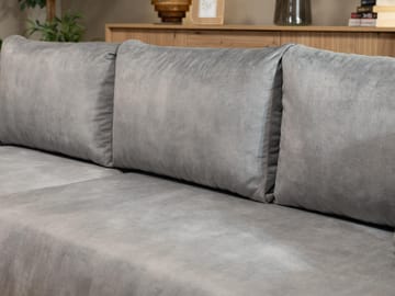 Tacon 3-seters sovesofa med divan - grå - Møbler - Sofaer - Sovesofaer