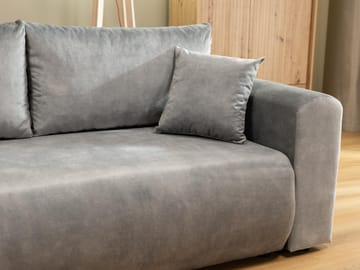 Tacon 3-seters sovesofa med divan - grå - Møbler - Sofaer - Sovesofaer