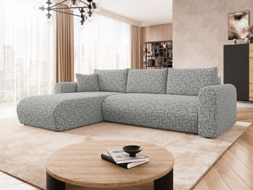 Tacon 3-seters sovesofa med divan - grå - Møbler - Sofaer - Sovesofaer