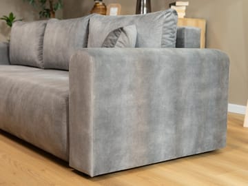 Tacon 3-seters sovesofa med divan - grå - Møbler - Sofaer - Sovesofaer