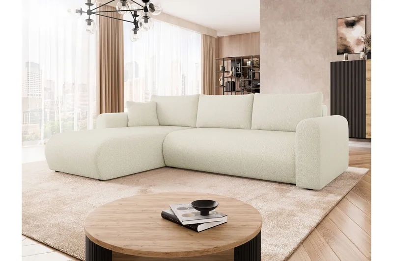 Tacon Sovesofa Med 3-Seters Divan - Beige - Møbler - Sofaer - Sovesofaer