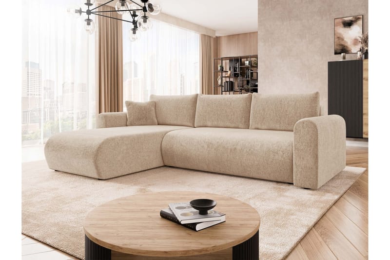 Tacon Sovesofa Med 3-Seters Divan - Beige - Møbler - Sofaer - Sovesofaer