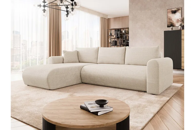 Tacon Sovesofa Med 3-Seters Divan - Beige - Møbler - Sofaer - Sovesofaer