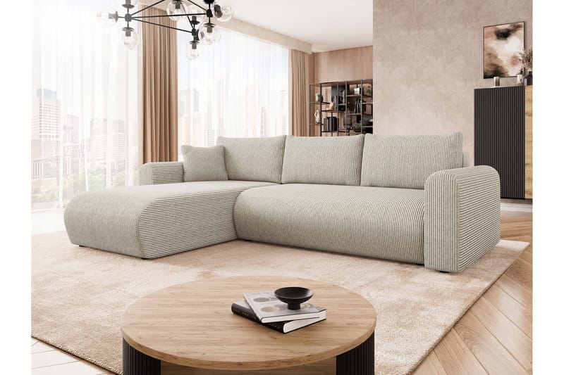 Tacon Sovesofa Med 3-Seters Divan - Beige - Møbler - Sofaer - Sovesofaer