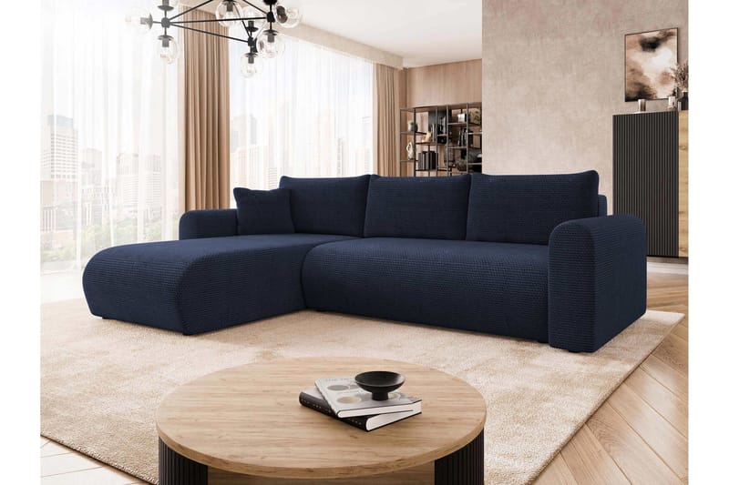 Tacon Sovesofa Med 3-Seters Divan - Blå - Møbler - Sofaer - Sovesofaer