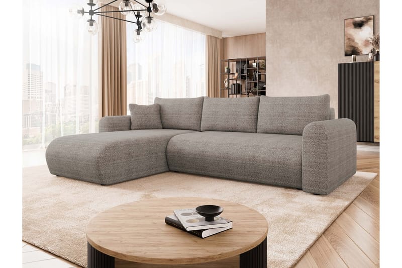 Tacon Sovesofa Med 3-Seters Divan - Grå - Møbler - Sofaer - Sovesofaer