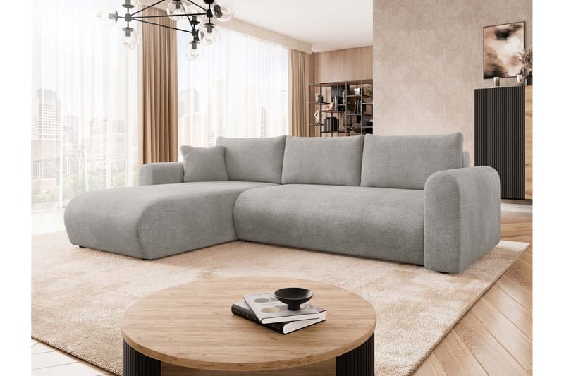 Tacon Sovesofa Med 3-Seters Divan - Grå/Beige - Møbler - Sofaer - Sovesofaer