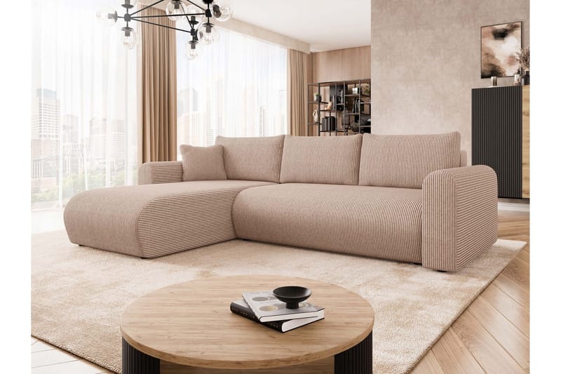 Tacon Sovesofa Med 3-Seters Divan - Rosa - Møbler - Sofaer - Sovesofaer