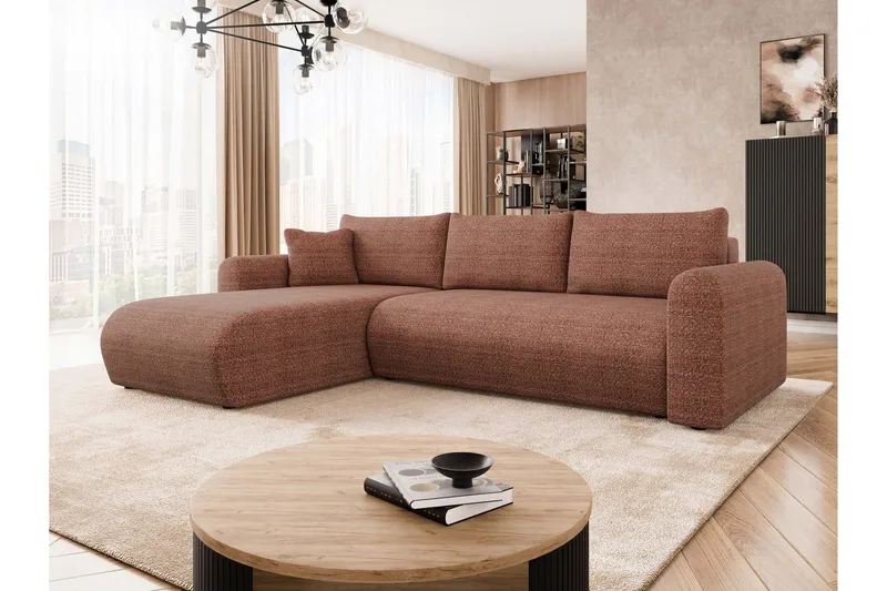 Tacon Sovesofa Med 3-Seters Divan - Rosa - Møbler - Sofaer - Sovesofaer