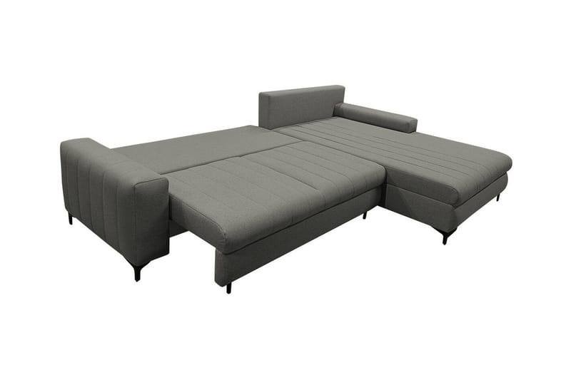 Talby 3-seter Høyre Sovesofa 135x255 cm med Oppbevaring i Stoff - Gråbeige - Møbler - Sofaer - Sovesofaer